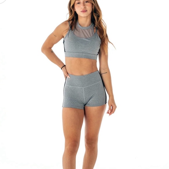The Barbell Cartel Pants - The Barbell Cartel Legacy Shorts Heather Gray Biker Athletic Gym Size Small